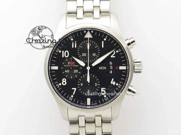 MIROTIME 0517 Portofino Chrono RG Black Dial on Black Leather Strap A HighPerformance 7389
